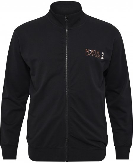 North Latitude Sweatshirt Cardigan Black - φούτερ/Φούτερ με κουκούλα - φούτερ/Φούτερ με κουκούλα ανδρικά μεγάλα μεγέθη 