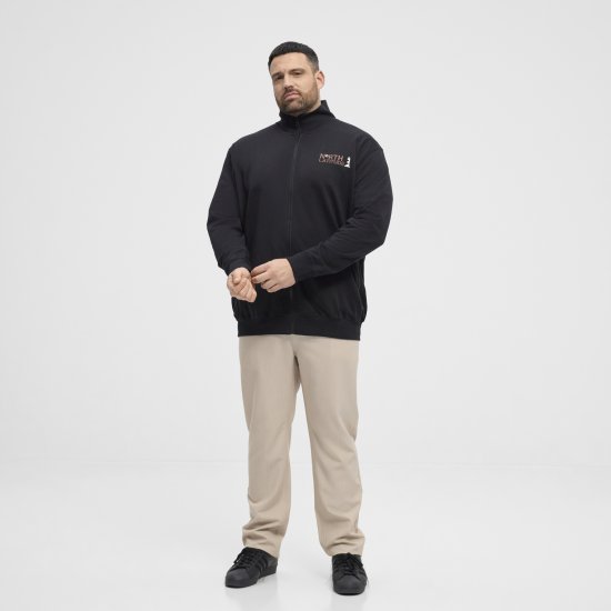 North Latitude Sweatshirt Cardigan Black - φούτερ/Φούτερ με κουκούλα - φούτερ/Φούτερ με κουκούλα ανδρικά μεγάλα μεγέθη 