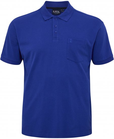 North Latitude Polo Pique Short Sleeve Cobalt Blue - Πόλο μπλουζάκια - Aνδρικά μπλουζακια πολο μεγάλα μεγέθη