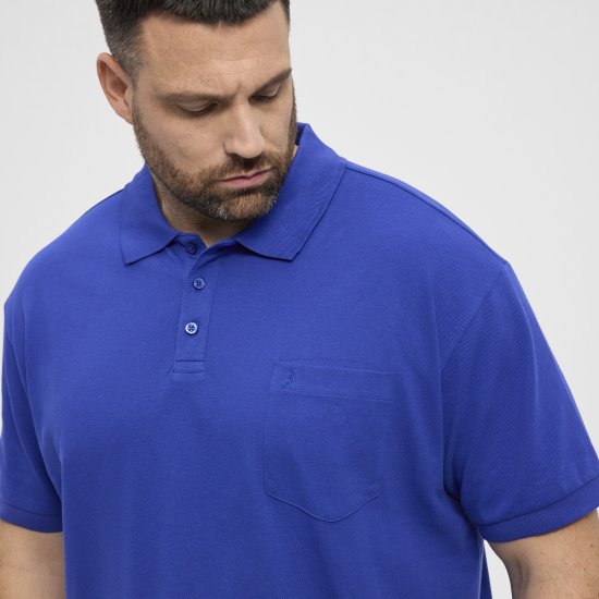 North Latitude Polo Pique Short Sleeve Cobalt Blue - Πόλο μπλουζάκια - Aνδρικά μπλουζακια πολο μεγάλα μεγέθη