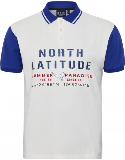 North Latitude Polo Short Sleeve Blue And White TALL - ΑΝΔΡΙΚΑ ΡΟΥΧΑ MT-6XLT - Μεγέθη TALL