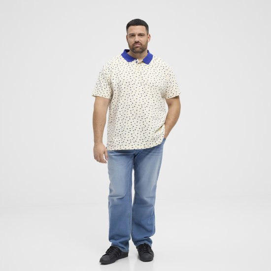 North Latitude Polo Pique Printed Off-White TALL - ΑΝΔΡΙΚΑ ΡΟΥΧΑ MT-6XLT - Μεγέθη TALL