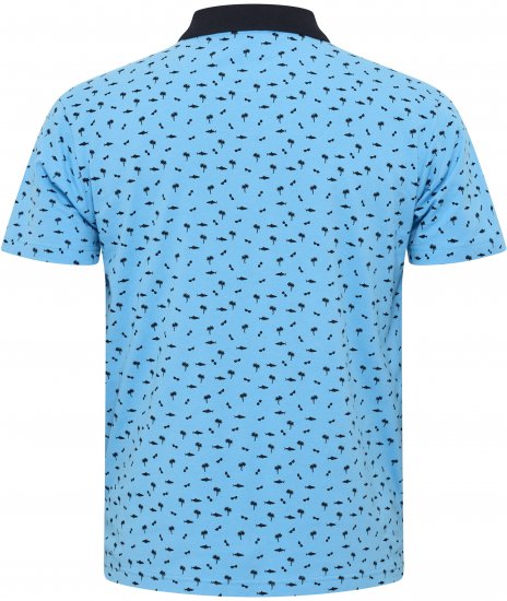 North Latitude Polo Pique Printed Turquoise TALL - ΑΝΔΡΙΚΑ ΡΟΥΧΑ MT-6XLT - Μεγέθη TALL
