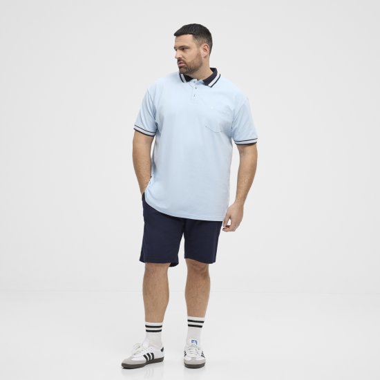 North Latitude Polo Pique Short Sleeve Light Blue - Πόλο μπλουζάκια - Aνδρικά μπλουζακια πολο μεγάλα μεγέθη