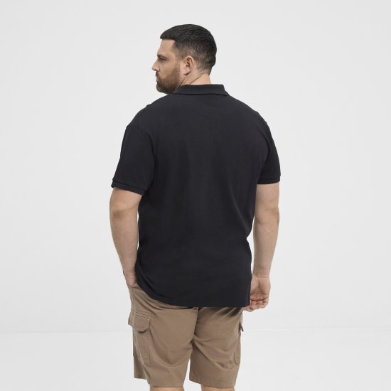 North Latitude Polo Pique Short Sleeve Black - Πόλο μπλουζάκια - Aνδρικά μπλουζακια πολο μεγάλα μεγέθη