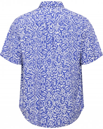 North Latitude Shirt Denim Printed Allover Blue - Πουκάμισα - Aνδρικά πουκαμισα μεγαλα μεγάλα μεγέθη