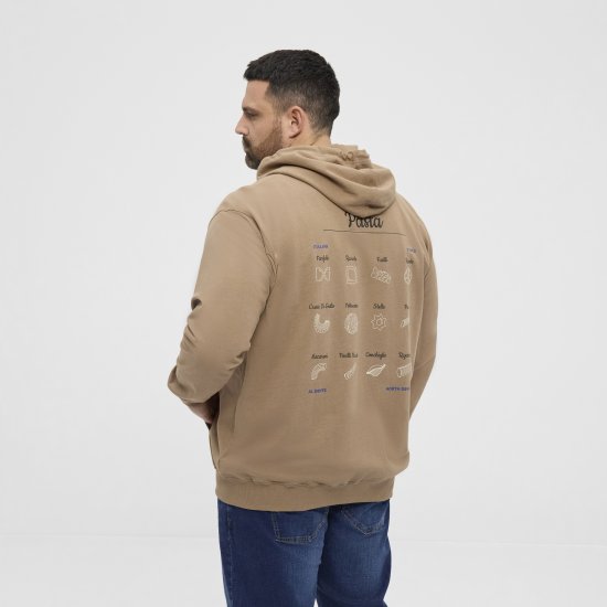 North Latitude Hoodie with Zipper Dark Sand - φούτερ/Φούτερ με κουκούλα - φούτερ/Φούτερ με κουκούλα ανδρικά μεγάλα μεγέθη 