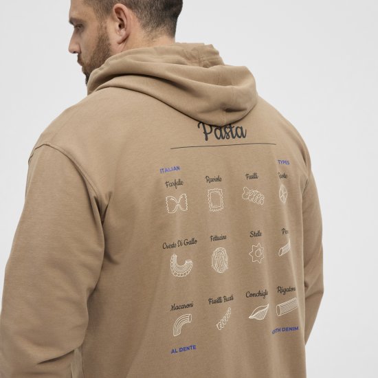 North Latitude Hoodie with Zipper Dark Sand - φούτερ/Φούτερ με κουκούλα - φούτερ/Φούτερ με κουκούλα ανδρικά μεγάλα μεγέθη 