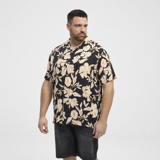 North Latitude Shirt Cuba Short Sleeve Navy - Πουκάμισα - Aνδρικά πουκαμισα μεγαλα μεγάλα μεγέθη