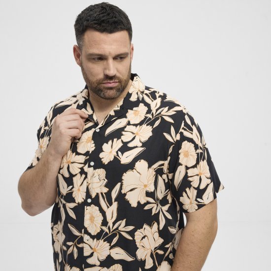 North Latitude Shirt Cuba Short Sleeve Navy - Πουκάμισα - Aνδρικά πουκαμισα μεγαλα μεγάλα μεγέθη