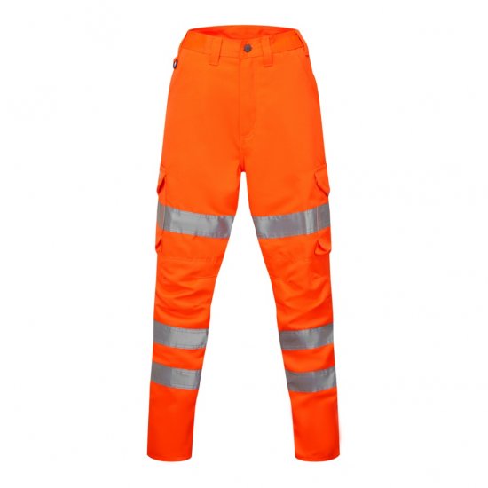 Leo Pennymoor EcoViz Women's Poly/Cotton Cargo Trousers Orange - Ρούχα εργασίας - 