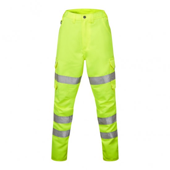 Leo Pennymoor EcoViz Women's Poly/Cotton Cargo Trousers Yellow - Ρούχα εργασίας - 