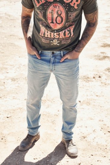 JP1880 Jeans Regular Fit 5-Pocket Bleached Denim - Όλα τα ρούχα - Pούχα aνδρικά μεγάλα μεγέθη 2XL-14XL