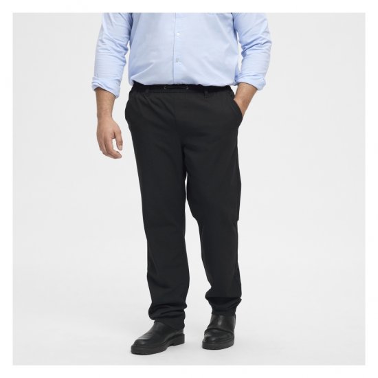 North Latitude Dress Pants Elastic Waist Black - Παντελόνια - Aνδρικά παντελόνια μεγάλα μεγέθη