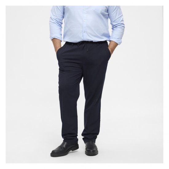 North Latitude Dress Pants Elastic Waist Navy Blue - Παντελόνια - Aνδρικά παντελόνια μεγάλα μεγέθη
