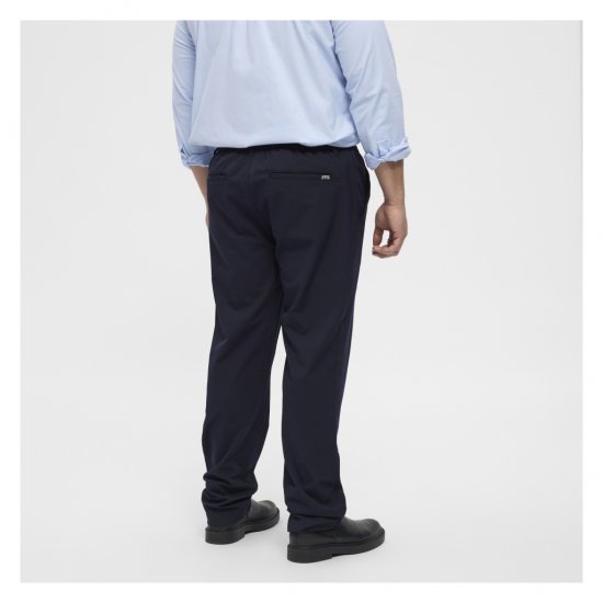 North Latitude Dress Pants Elastic Waist Navy Blue - Παντελόνια - Aνδρικά παντελόνια μεγάλα μεγέθη