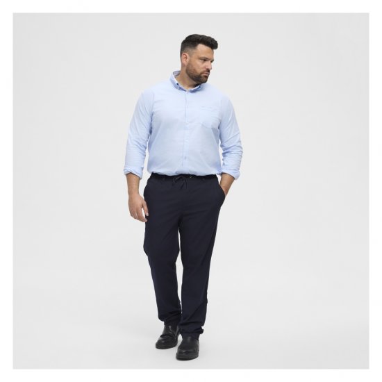 North Latitude Dress Pants Elastic Waist Navy Blue - Παντελόνια - Aνδρικά παντελόνια μεγάλα μεγέθη