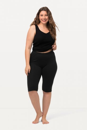 Ulla Popken Stretch Knit Bike Shorts Black - Ulla Popken - Ρούχα Ulla Popken Plus Size