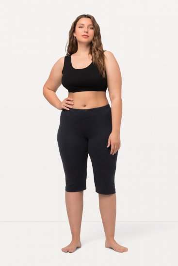 Ulla Popken Stretch Knit Bike Shorts Blue - Ulla Popken - Ρούχα Ulla Popken Plus Size