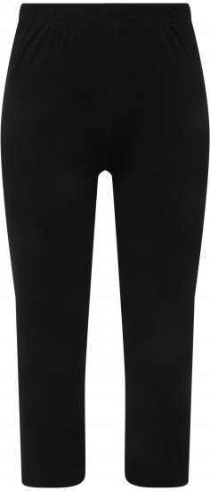 Ulla Popken Basic Stretch Knit Capris Black - Τζιν & Παντελόνια για Γυναίκες σε Μεγάλες Μεγέθη – Plus Size - 