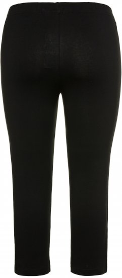 Ulla Popken Basic Stretch Knit Capris Black - Τζιν & Παντελόνια για Γυναίκες σε Μεγάλες Μεγέθη – Plus Size - 