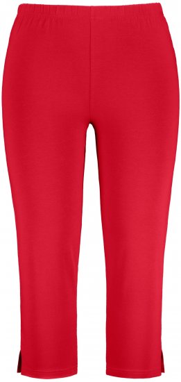 Ulla Popken Basic Stretch Knit Capris Red - Τζιν & Παντελόνια για Γυναίκες σε Μεγάλες Μεγέθη – Plus Size - 