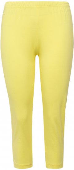 Ulla Popken Basic Stretch Knit Capris Yellow - Τζιν & Παντελόνια για Γυναίκες σε Μεγάλες Μεγέθη – Plus Size - 