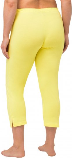 Ulla Popken Basic Stretch Knit Capris Yellow - Τζιν & Παντελόνια για Γυναίκες σε Μεγάλες Μεγέθη – Plus Size - 