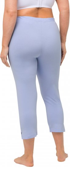 Ulla Popken Basic Stretch Knit Capris Blue - Τζιν & Παντελόνια για Γυναίκες σε Μεγάλες Μεγέθη – Plus Size - 