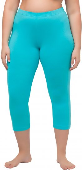 Ulla Popken Basic Stretch Knit Capris Blue - Τζιν & Παντελόνια για Γυναίκες σε Μεγάλες Μεγέθη – Plus Size - 