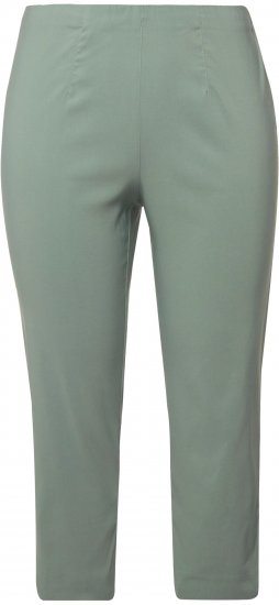 Ulla Popken Stretch Basic Bengaline Capri Pants Light Moss Green - Τζιν & Παντελόνια για Γυναίκες σε Μεγάλες Μεγέθη – Plus Size - 