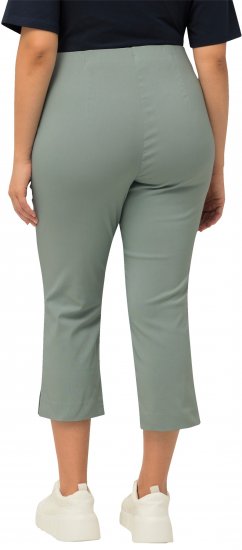 Ulla Popken Stretch Basic Bengaline Capri Pants Light Moss Green - Τζιν & Παντελόνια για Γυναίκες σε Μεγάλες Μεγέθη – Plus Size - 
