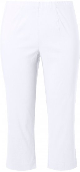 Ulla Popken Stretch Basic Bengaline Capri Pants Snow White - Τζιν & Παντελόνια για Γυναίκες σε Μεγάλες Μεγέθη – Plus Size - 
