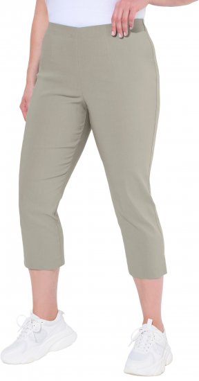 Ulla Popken Stretch Basic Bengaline Capri Pants Grey - Τζιν & Παντελόνια για Γυναίκες σε Μεγάλες Μεγέθη – Plus Size - 