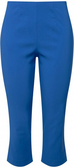 Ulla Popken Stretch Basic Bengaline Capri Pants Royal Blue - Τζιν & Παντελόνια για Γυναίκες σε Μεγάλες Μεγέθη – Plus Size - 