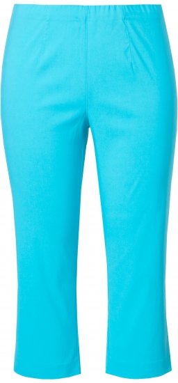 Ulla Popken Stretch Basic Bengaline Capri Pants Deep Aqua - Τζιν & Παντελόνια για Γυναίκες σε Μεγάλες Μεγέθη – Plus Size - 