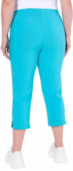 Ulla Popken Stretch Basic Bengaline Capri Pants Deep Aqua - Τζιν & Παντελόνια για Γυναίκες σε Μεγάλες Μεγέθη – Plus Size - 