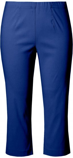 Ulla Popken Stretch Basic Bengaline Capri Pants Blue - Τζιν & Παντελόνια για Γυναίκες σε Μεγάλες Μεγέθη – Plus Size - 