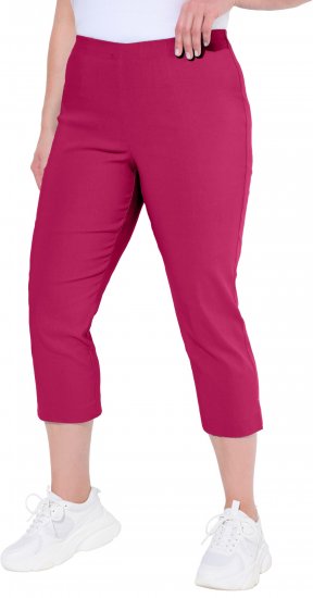 Ulla Popken Stretch Basic Bengaline Capri Pants Pale Lilac - Τζιν & Παντελόνια για Γυναίκες σε Μεγάλες Μεγέθη – Plus Size - 