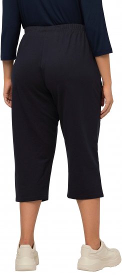 Ulla Popken Pull On Knit Elastic Waist Pocket Crop Pants Blue - Τζιν & Παντελόνια για Γυναίκες σε Μεγάλες Μεγέθη – Plus Size - 
