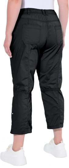Ulla Popken Roll Tab Hem Stretch Cargo Pants Black - Τζιν & Παντελόνια για Γυναίκες σε Μεγάλες Μεγέθη – Plus Size - 