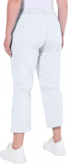 Ulla Popken Roll Tab Hem Stretch Cargo Pants White - Τζιν & Παντελόνια για Γυναίκες σε Μεγάλες Μεγέθη – Plus Size - 