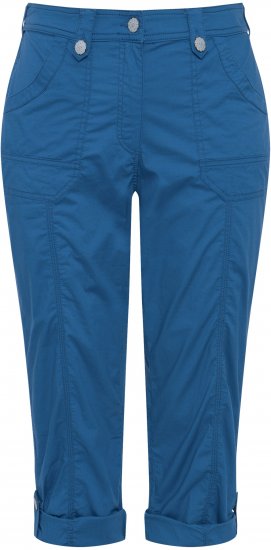 Ulla Popken Roll Tab Hem Stretch Cargo Pants Blue - Τζιν & Παντελόνια για Γυναίκες σε Μεγάλες Μεγέθη – Plus Size - 