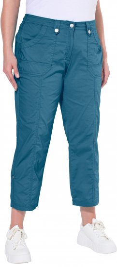 Ulla Popken Roll Tab Hem Stretch Cargo Pants Blue - Τζιν & Παντελόνια για Γυναίκες σε Μεγάλες Μεγέθη – Plus Size - 