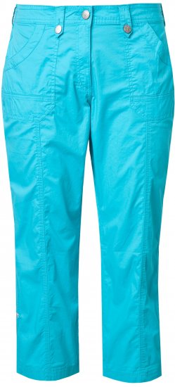Ulla Popken Roll Tab Hem Stretch Cargo Pants Deep Aqua - Τζιν & Παντελόνια για Γυναίκες σε Μεγάλες Μεγέθη – Plus Size - 
