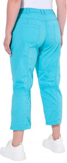 Ulla Popken Roll Tab Hem Stretch Cargo Pants Deep Aqua - Τζιν & Παντελόνια για Γυναίκες σε Μεγάλες Μεγέθη – Plus Size - 
