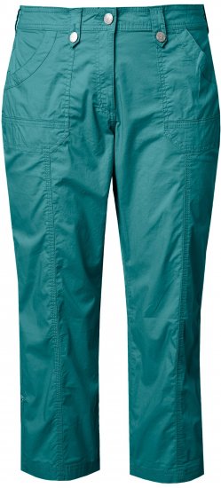 Ulla Popken Roll Tab Hem Stretch Cargo Pants Teal - Τζιν & Παντελόνια για Γυναίκες σε Μεγάλες Μεγέθη – Plus Size - 