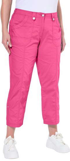 Ulla Popken Roll Tab Hem Stretch Cargo Pants Pink - Τζιν & Παντελόνια για Γυναίκες σε Μεγάλες Μεγέθη – Plus Size - 