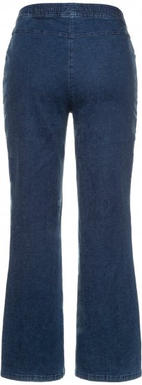 Ulla Popken Wide Leg Elastic Waist Mary Fit Marlene Stretch Jeans Denim Blue - Τζιν & Παντελόνια για Γυναίκες σε Μεγάλες Μεγέθη – Plus Size - 