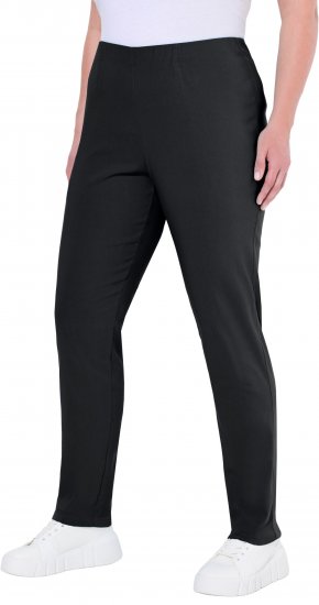 Ulla Popken Bengaline Slim Leg Sienna Fit Elastic Waist Pants Black - Τζιν & Παντελόνια για Γυναίκες σε Μεγάλες Μεγέθη – Plus Size - 